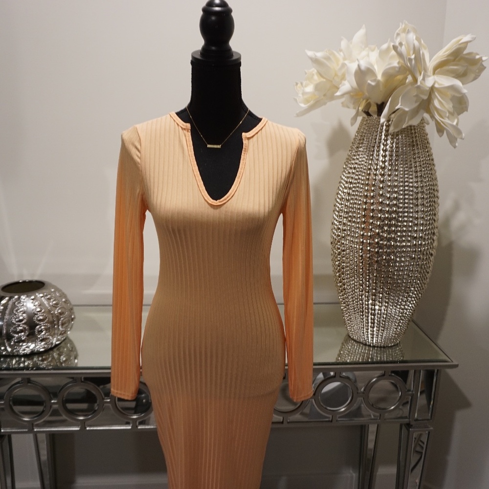 Peach Maxi Dress PLT